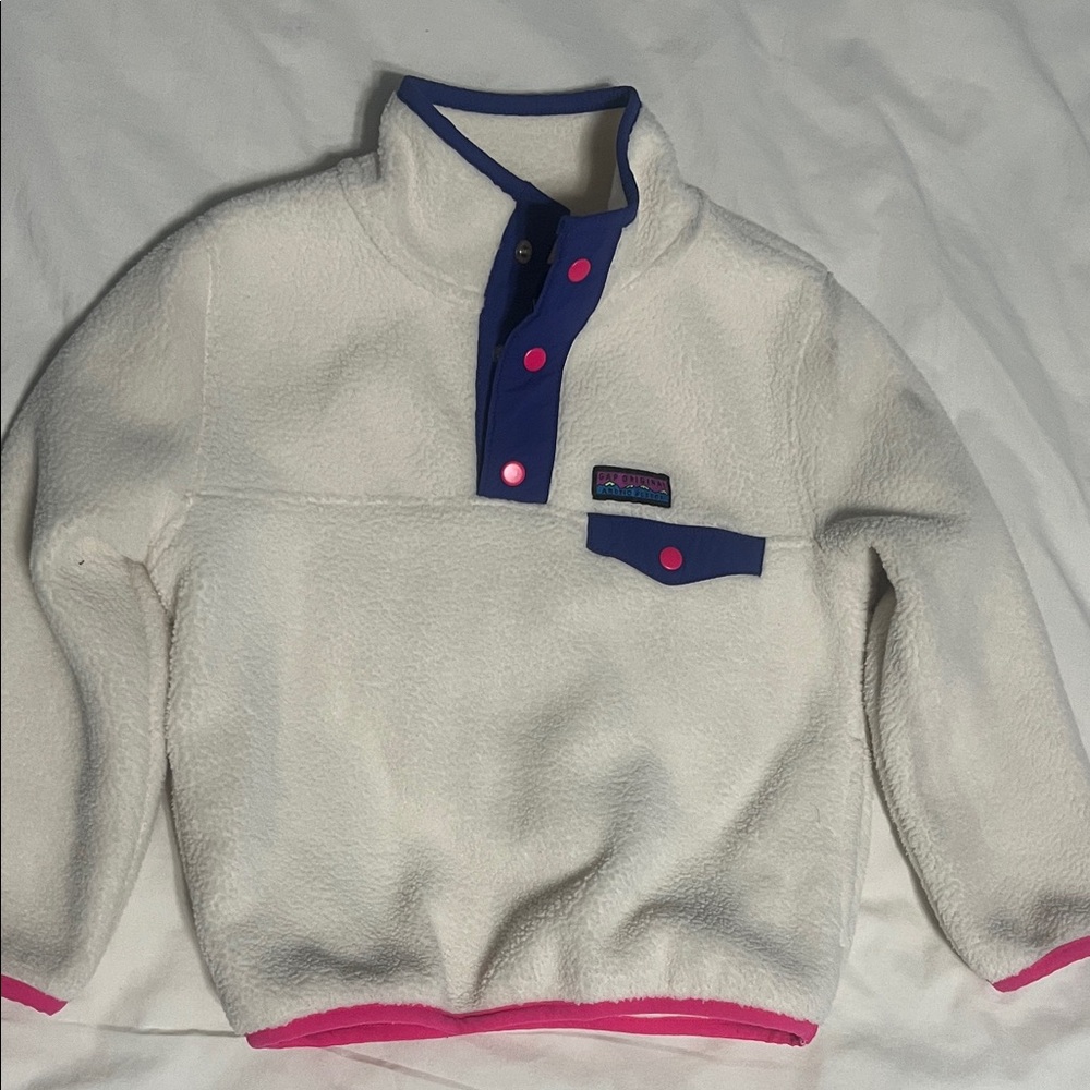 GAP White Fleece with Blue and Pink Details